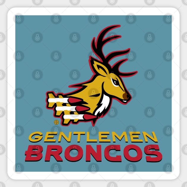 Gentlemen Broncos Battle Stag logo Sticker by GorillaBugs